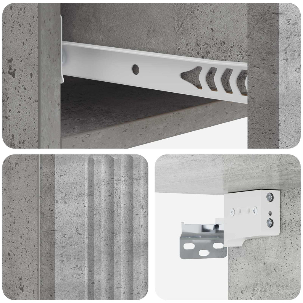 Wandmontierter Beistelltisch Betongrau 87,5 x 34,5 x 17 cm