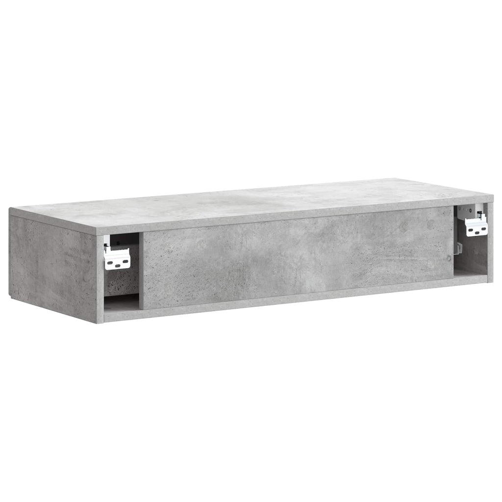 Wandmontierter Beistelltisch Betongrau 87,5 x 34,5 x 17 cm