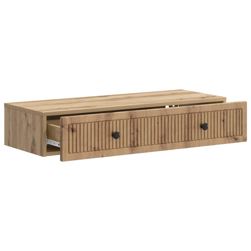 Wandmontierter Beistelltisch Artisan-Eiche 87,5 x 34,5 x 17 cm