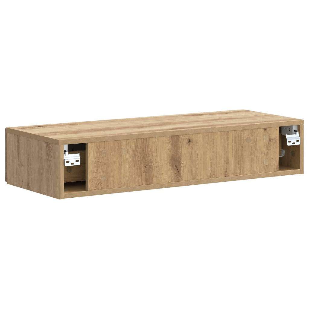 Wandmontierter Beistelltisch Artisan-Eiche 87,5 x 34,5 x 17 cm