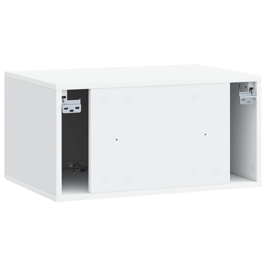 Wandmontierter TV-Schrank Weiß 59,5 x 41 x 30 cm Holzwerkstoff