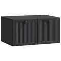 Wandmontierter TV-Schrank Schwarz 59,5 x 41 x 30 cm