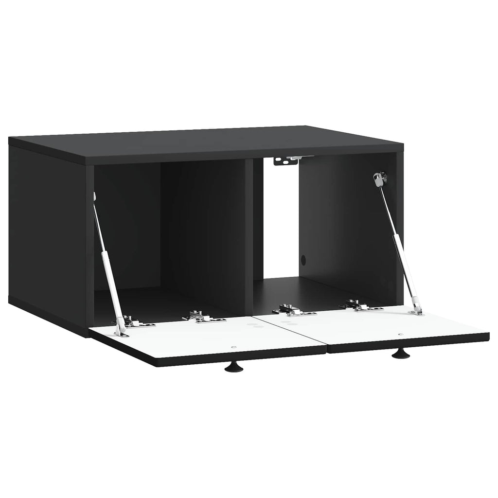 Wandmontierter TV-Schrank Schwarz 59,5 x 41 x 30 cm