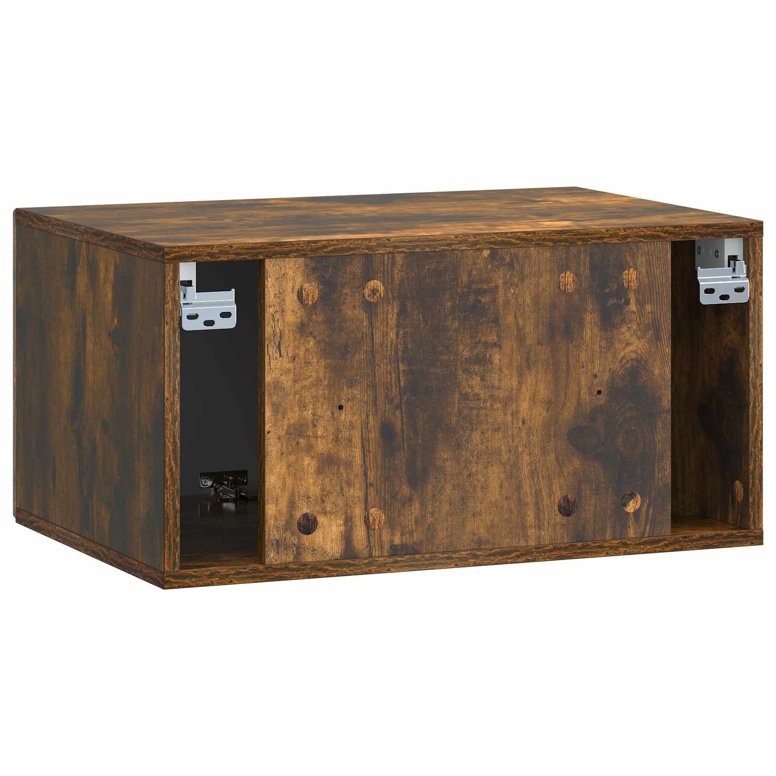 Wandmontierter TV-Schrank Geräucherte Eiche 59,5 x 41 x 30 cm