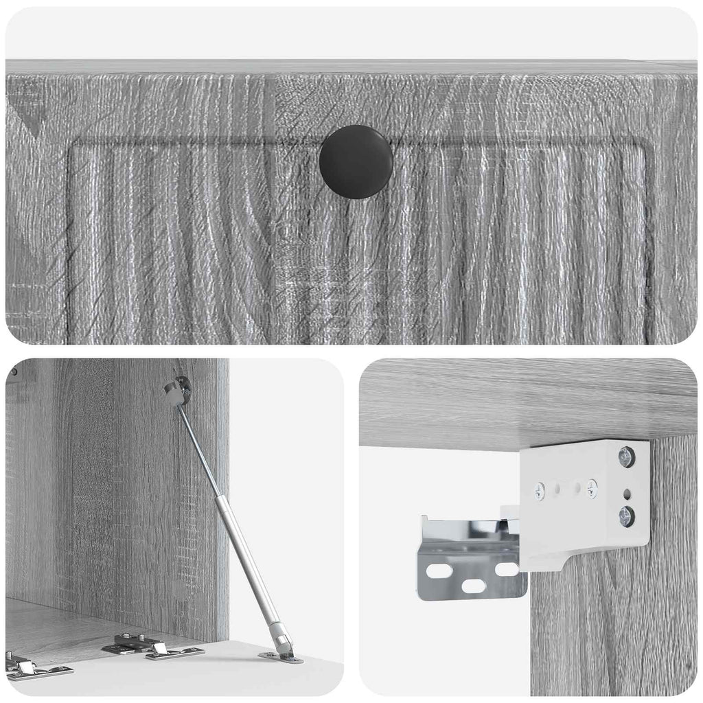 Wandmontierter TV-Schrank Graues Sonoma 59,5 x 41 x 30 cm