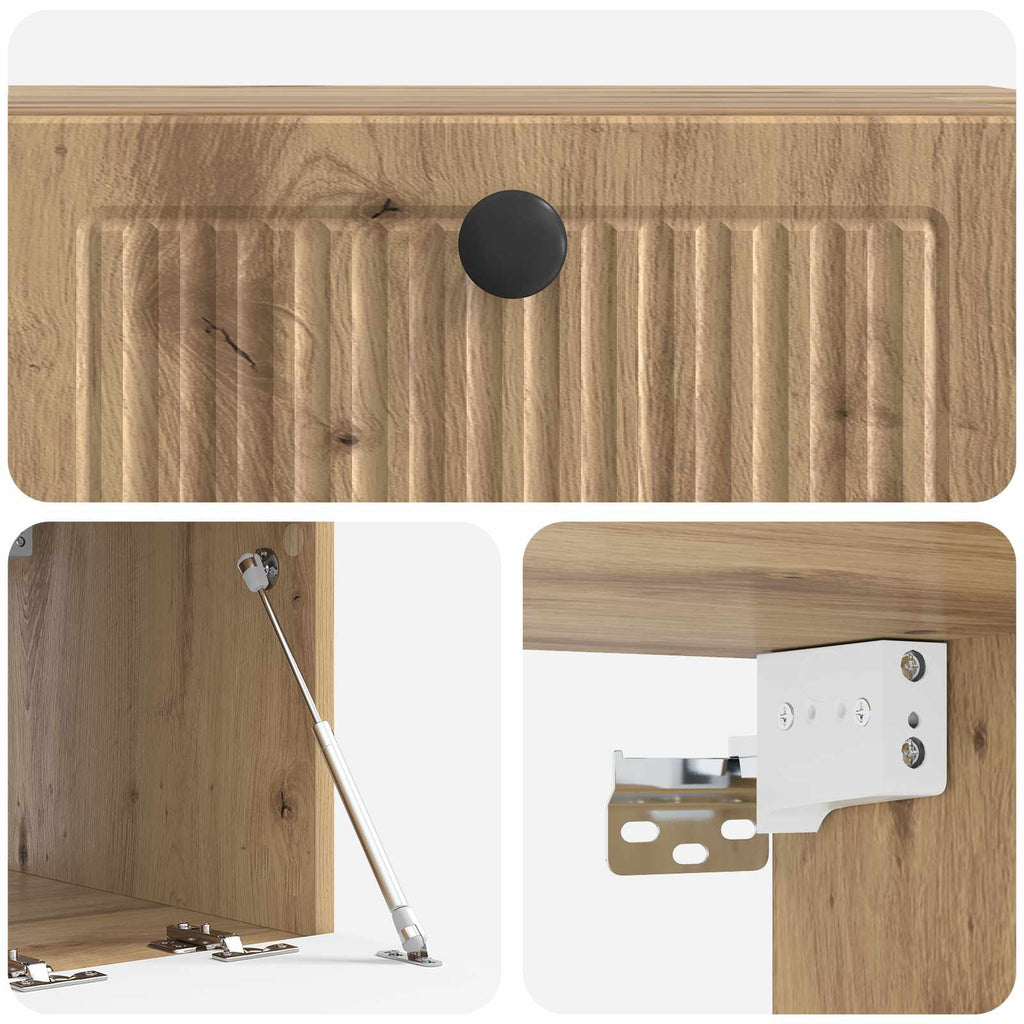 Wandmontierter TV-Schrank Artisan-Eiche 59,5 x 41 x 30 cm