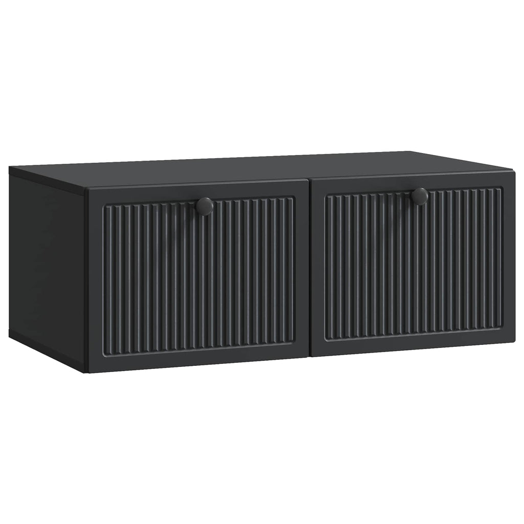 Wandmontierter TV-Schrank Schwarz 78,5 x 41 x 30 cm