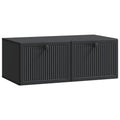 Wandmontierter TV-Schrank Schwarz 78,5 x 41 x 30 cm