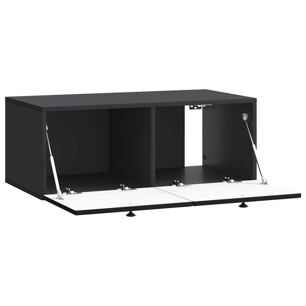 Wandmontierter TV-Schrank Schwarz 78,5 x 41 x 30 cm