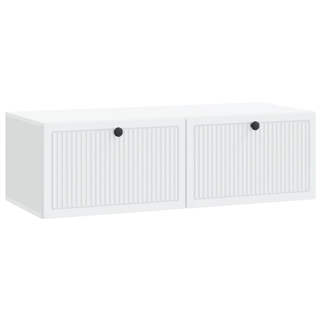 Wandmontierter TV-Schrank Weiß 98 x 41 x 30 cm Holzwerkstoff