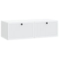 Wandmontierter TV-Schrank Weiß 98 x 41 x 30 cm Holzwerkstoff
