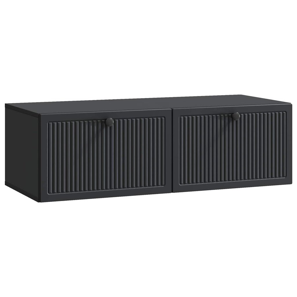 Wandmontierter TV-Schrank Schwarz 98 x 41 x 30 cm Holzwerkstoff