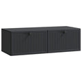 Wandmontierter TV-Schrank Schwarz 98 x 41 x 30 cm Holzwerkstoff