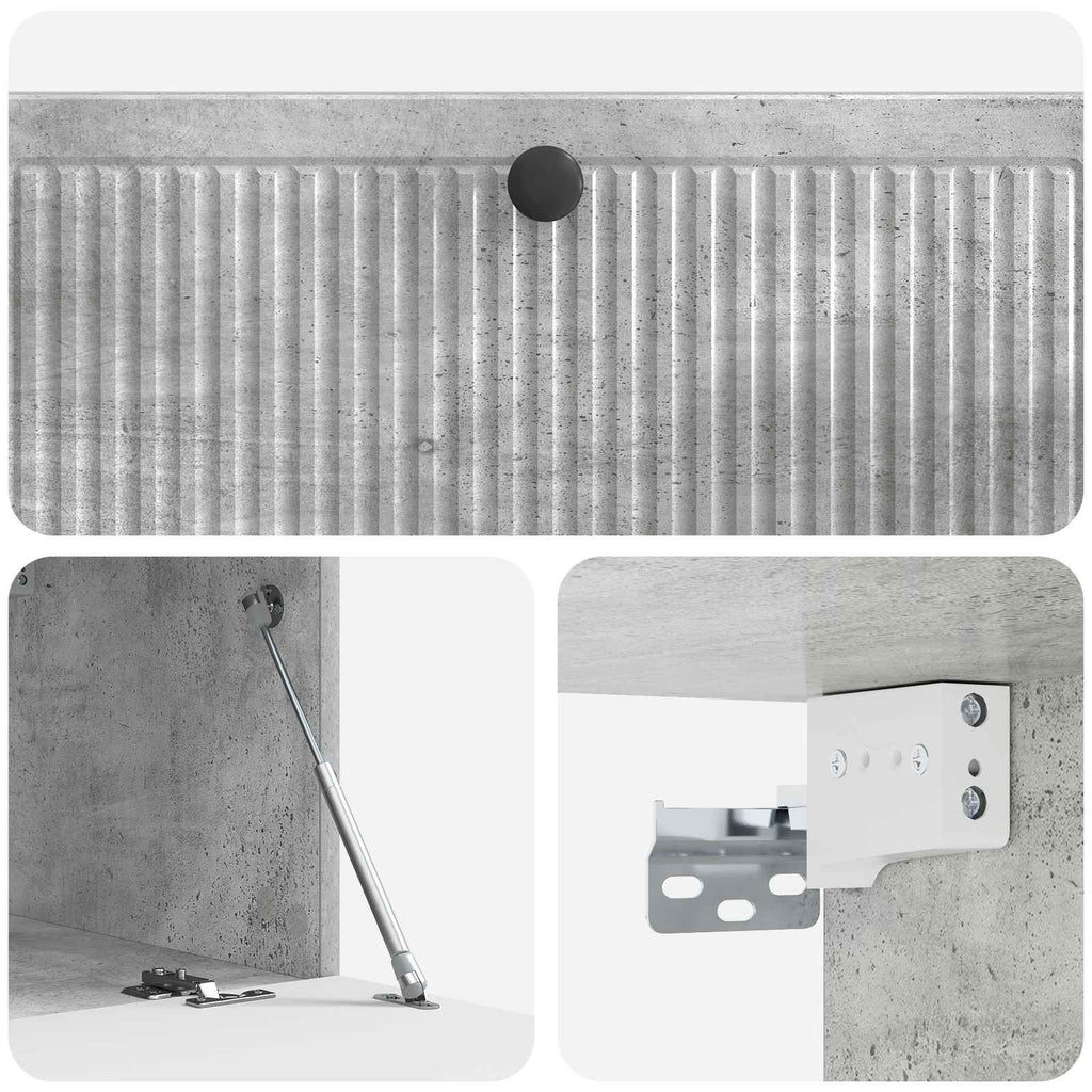 Wandmontierter TV-Schrank Betongrau 98 x 41 x 30 cm