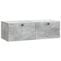 Wandmontierter TV-Schrank Betongrau 98 x 41 x 30 cm