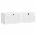 Wandmontierter TV-Schrank Hochglanz Weiß 98 x 41 x 30 cm