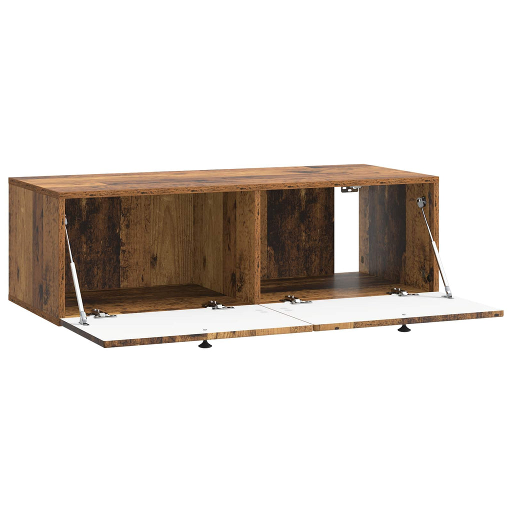 Wandmontierter TV-Schrank Altholz 98 x 41 x 30 cm Holzwerkstoff