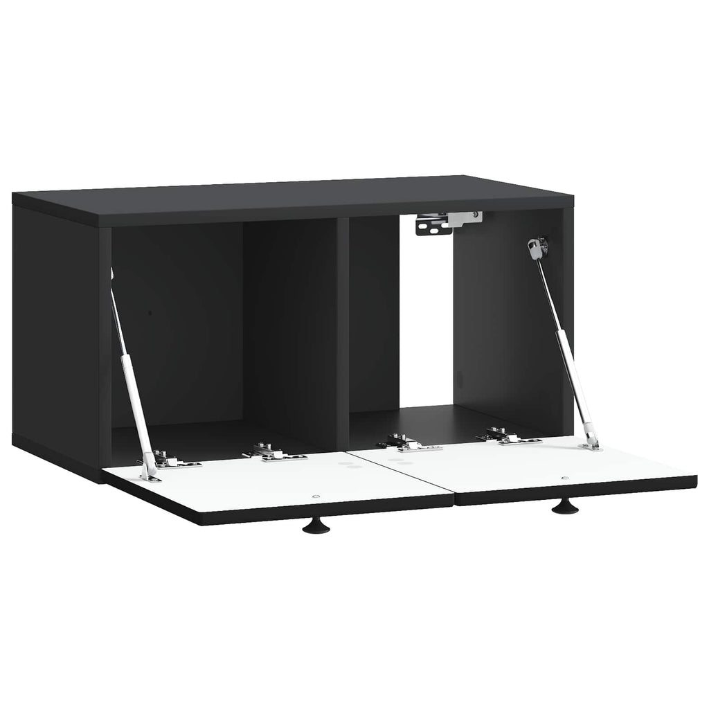 Wandmontierter TV-Schrank Schwarz 59,5 x 31 x 30 cm