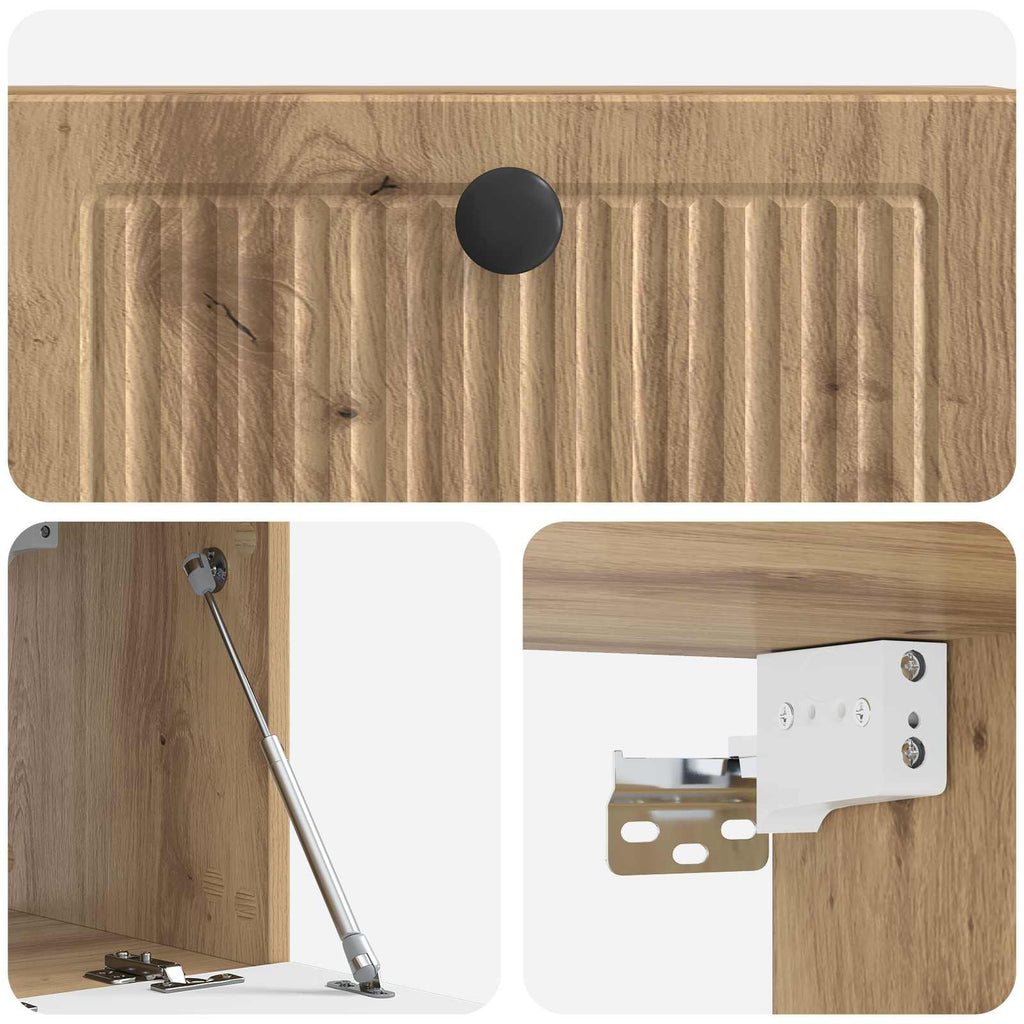 Wandmontierter TV-Schrank Artisan-Eiche 59,5 x 31 x 30 cm