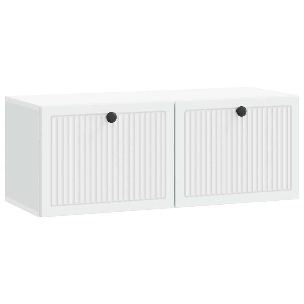 Wandmontierter TV-Schrank Weiß 78,5 x 31 x 30 cm Holzwerkstoff