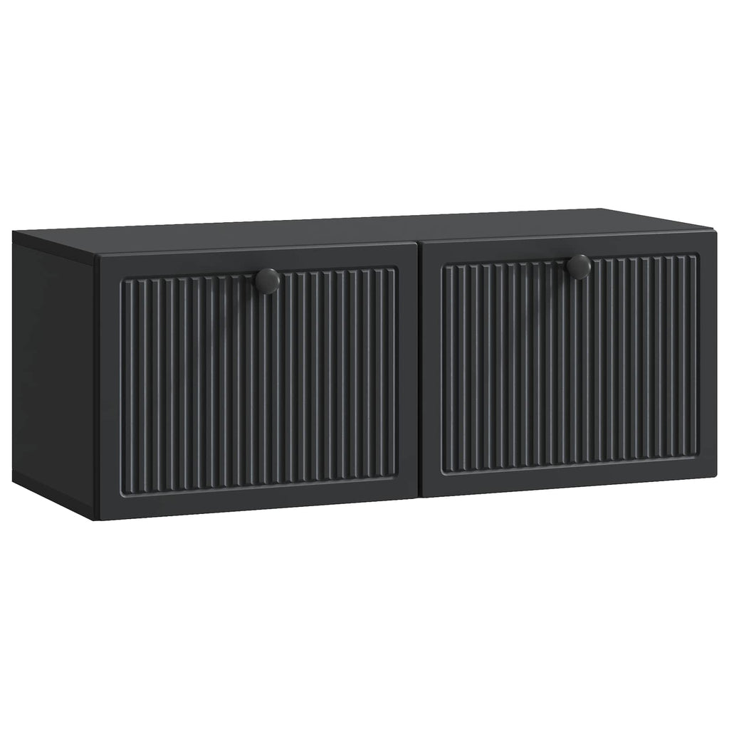 Wandmontierter TV-Schrank Schwarz 78,5 x 31 x 30 cm