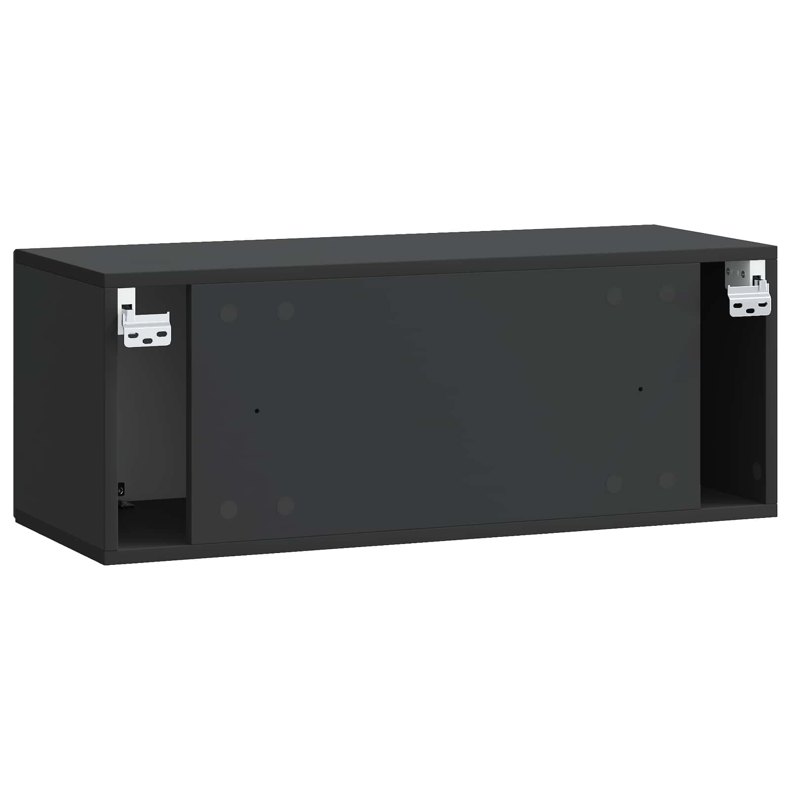 Wandmontierter TV-Schrank Schwarz 78,5 x 31 x 30 cm