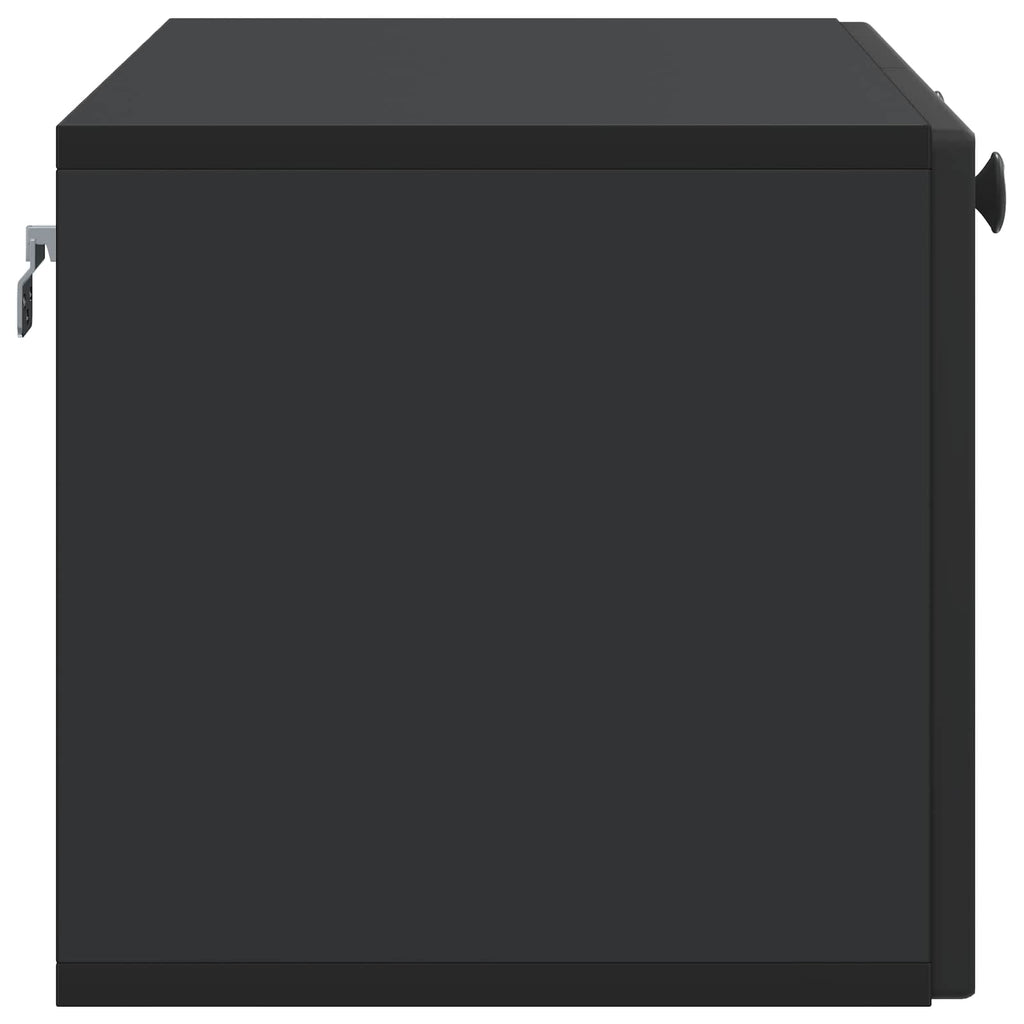 Wandmontierter TV-Schrank Schwarz 78,5 x 31 x 30 cm