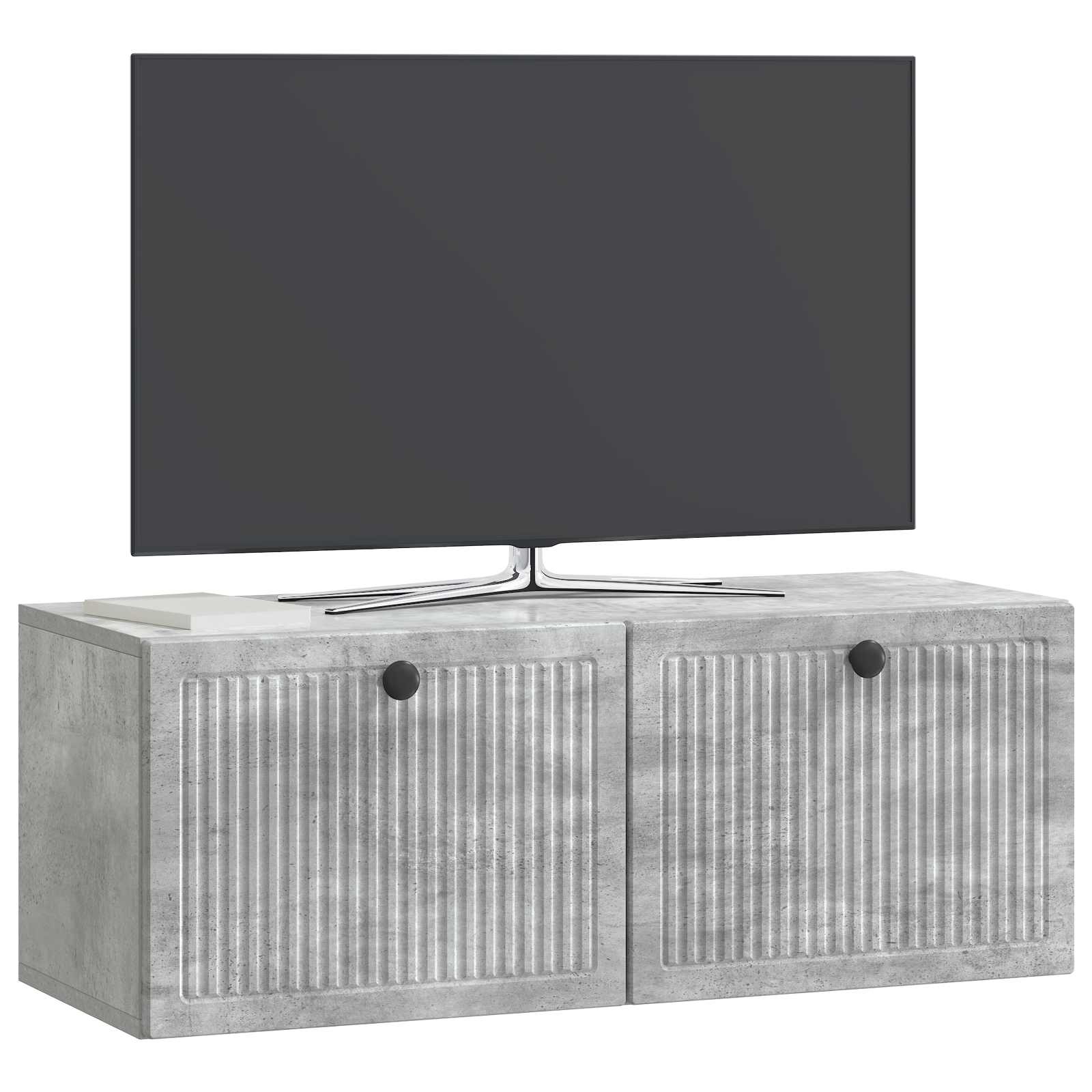 Wandmontierter TV-Schrank Betongrau 78,5 x 31 x 30 cm