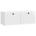 Wandmontierter TV-Schrank Hochglanz Weiß 78,5 x 31 x 30 cm