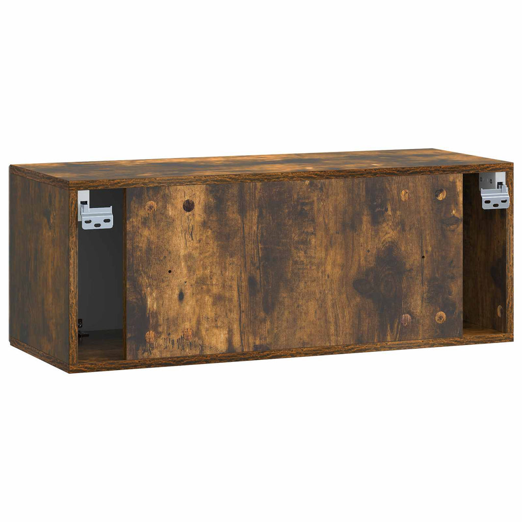 Wandmontierter TV-Schrank Geräucherte Eiche 78,5 x 31 x 30 cm