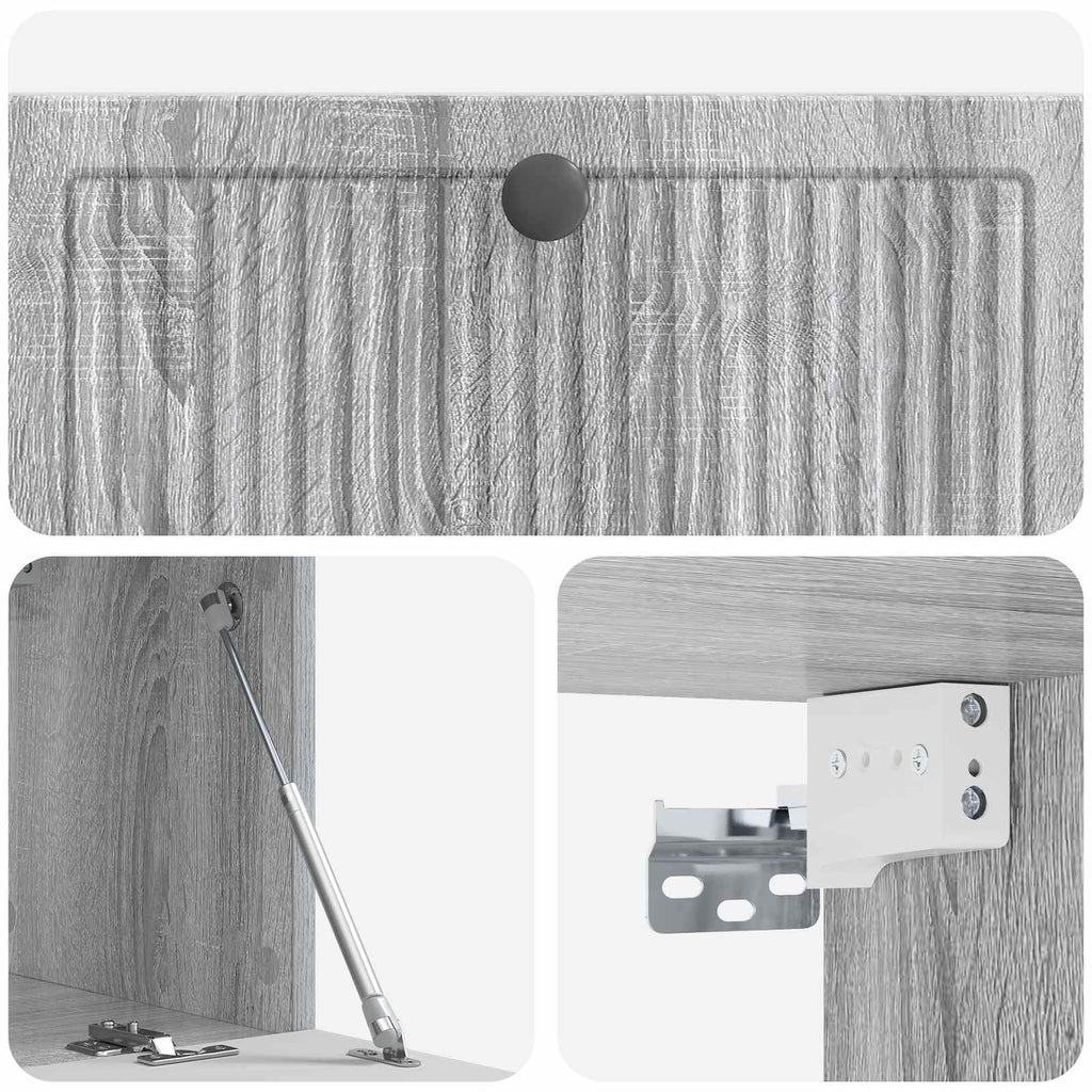 Wandmontierter TV-Schrank Graues Sonoma 78,5 x 31 x 30 cm