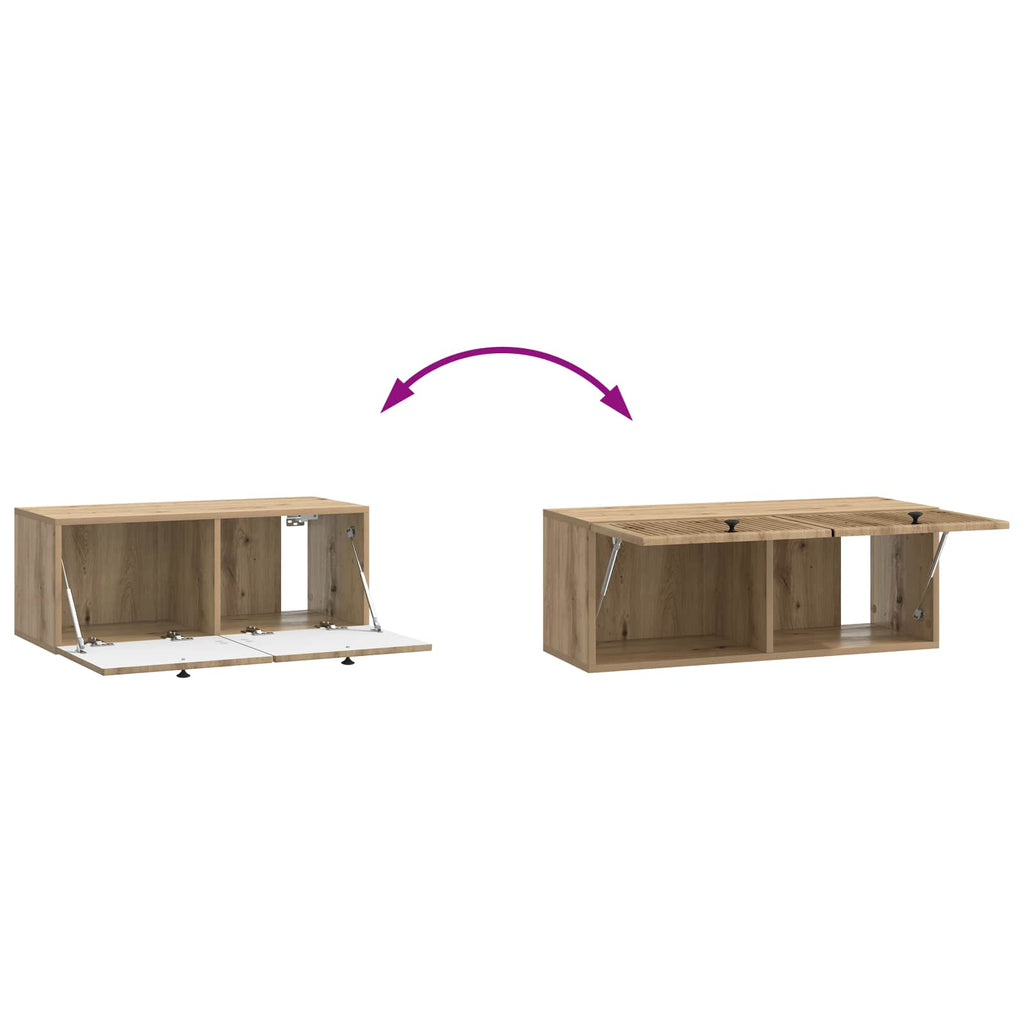 Wandmontierter TV-Schrank Artisan-Eiche 78,5 x 31 x 30 cm