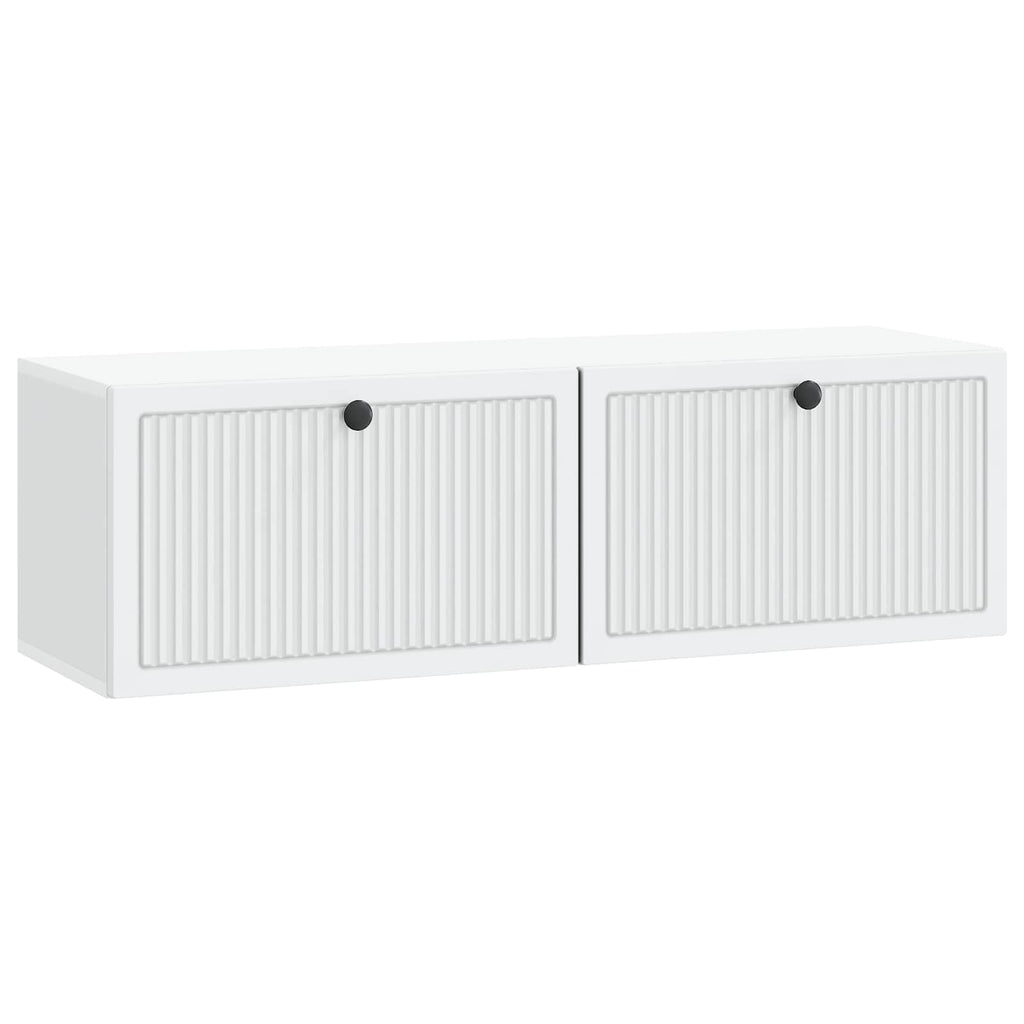 Wandmontierter TV-Schrank Weiß 98 x 31 x 30 cm Holzwerkstoff