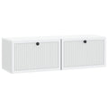 Wandmontierter TV-Schrank Weiß 98 x 31 x 30 cm Holzwerkstoff
