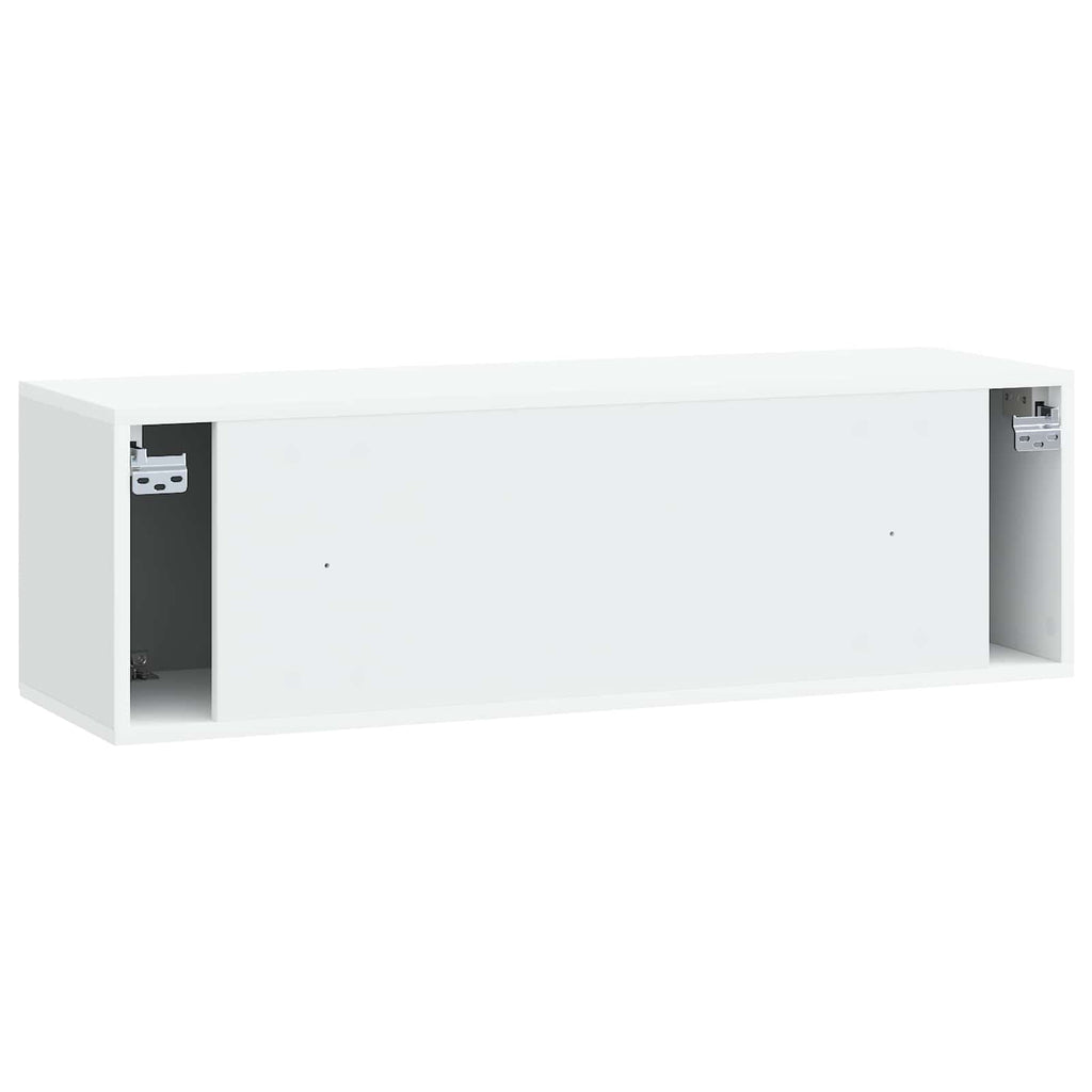 Wandmontierter TV-Schrank Weiß 98 x 31 x 30 cm Holzwerkstoff