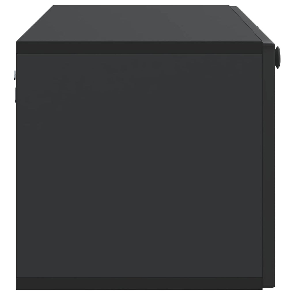Wandmontierter TV-Schrank Schwarz 98 x 31 x 30 cm Holzwerkstoff