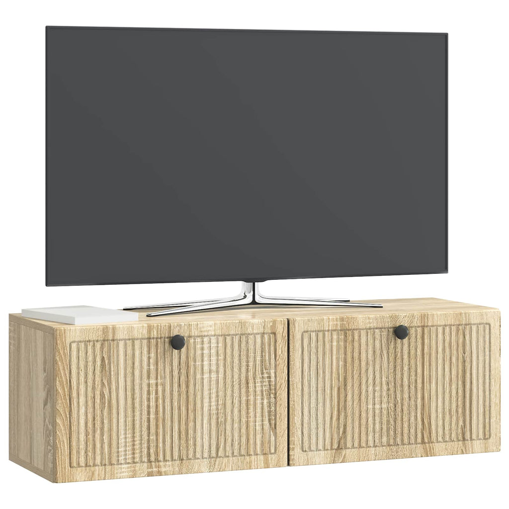 Wandmontierter TV-Schrank Sonoma-Eiche 98 x 31 x 30 cm