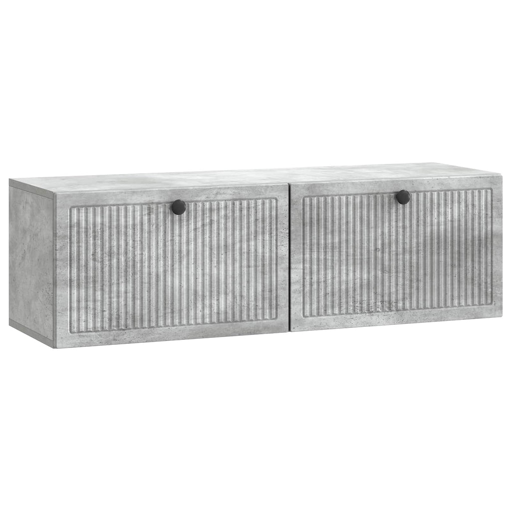 Wandmontierter TV-Schrank Betongrau 98 x 31 x 30 cm
