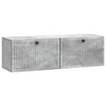 Wandmontierter TV-Schrank Betongrau 98 x 31 x 30 cm
