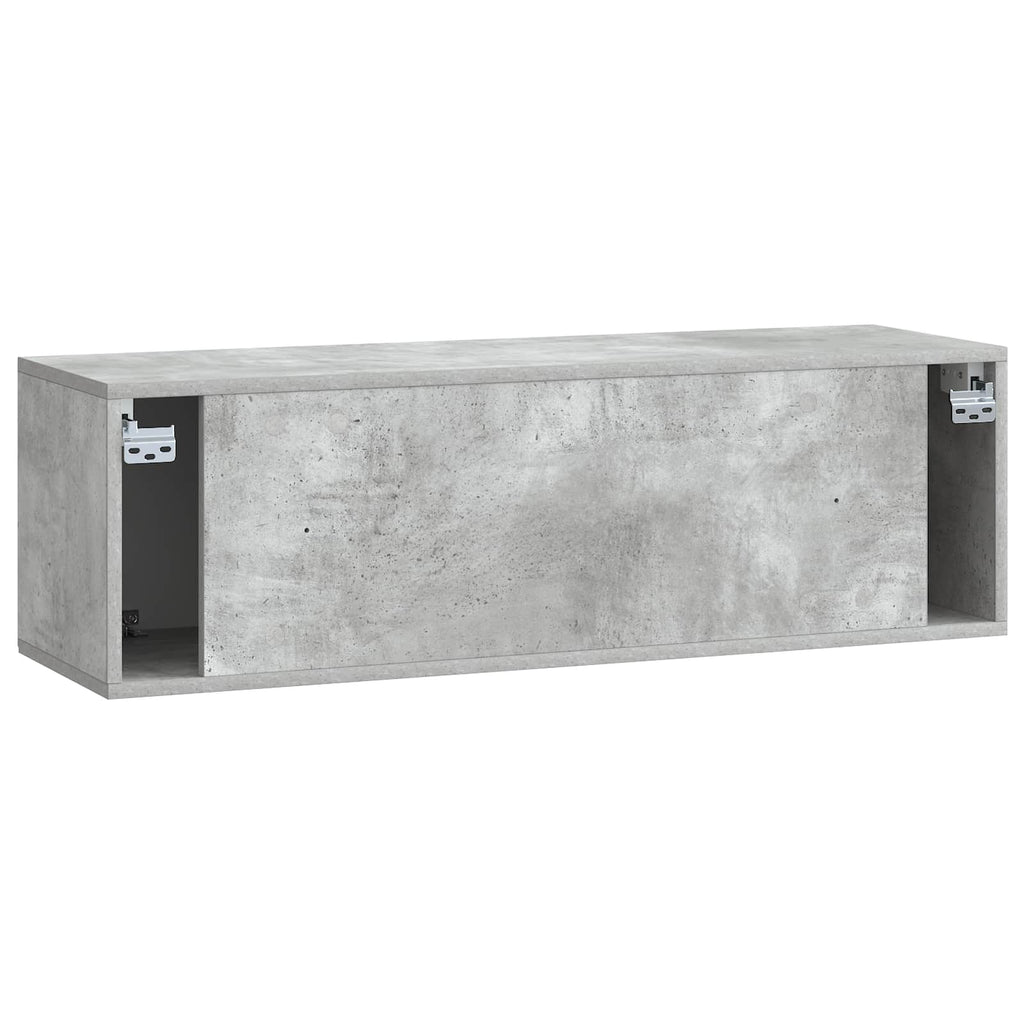 Wandmontierter TV-Schrank Betongrau 98 x 31 x 30 cm