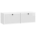 Wandmontierter TV-Schrank Hochglanz Weiß 98 x 31 x 30 cm