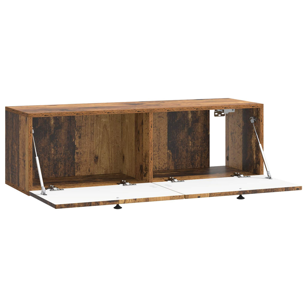 Wandmontierter TV-Schrank Altholz 98 x 31 x 30 cm Holzwerkstoff