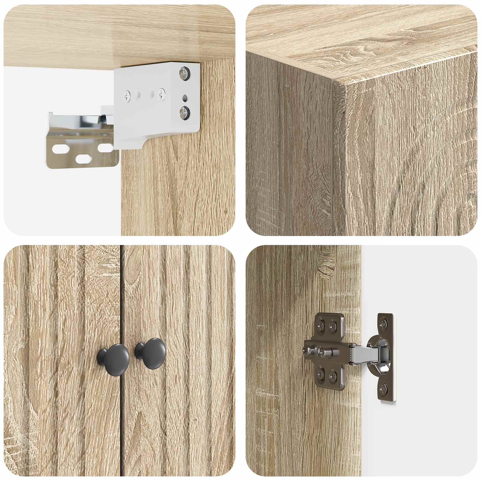 Wandschrank Sonoma-Eiche 66 x 34,5 x 90 cm Holzwerkstoff