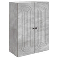Wandschrank Betongrau 66 x 34,5 x 90 cm Holzwerkstoff
