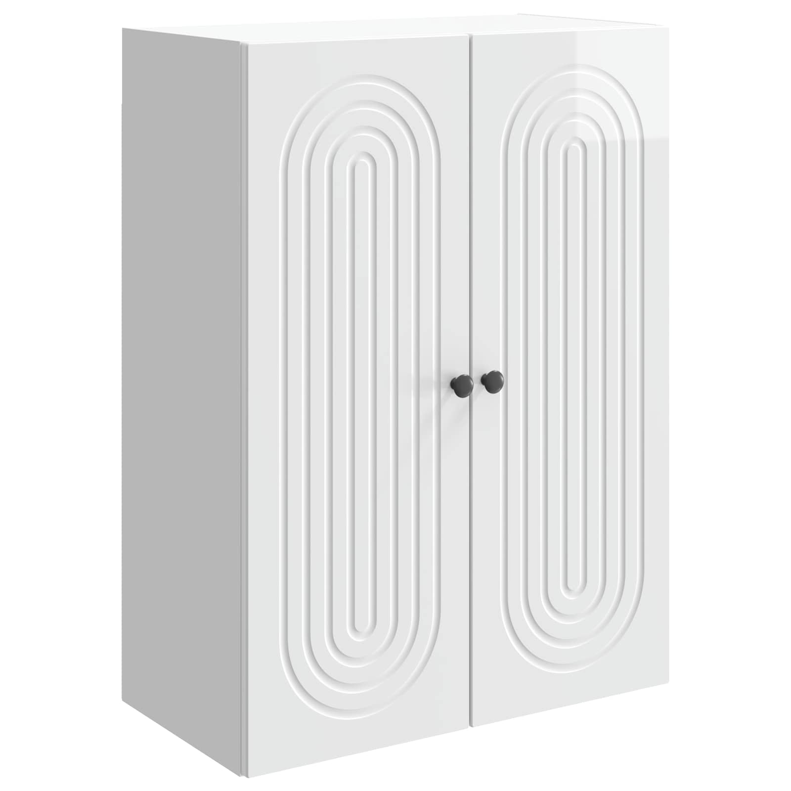 Wandschrank Hochglanz Weiß 66 x 34,5 x 90 cm Holzwerkstoff