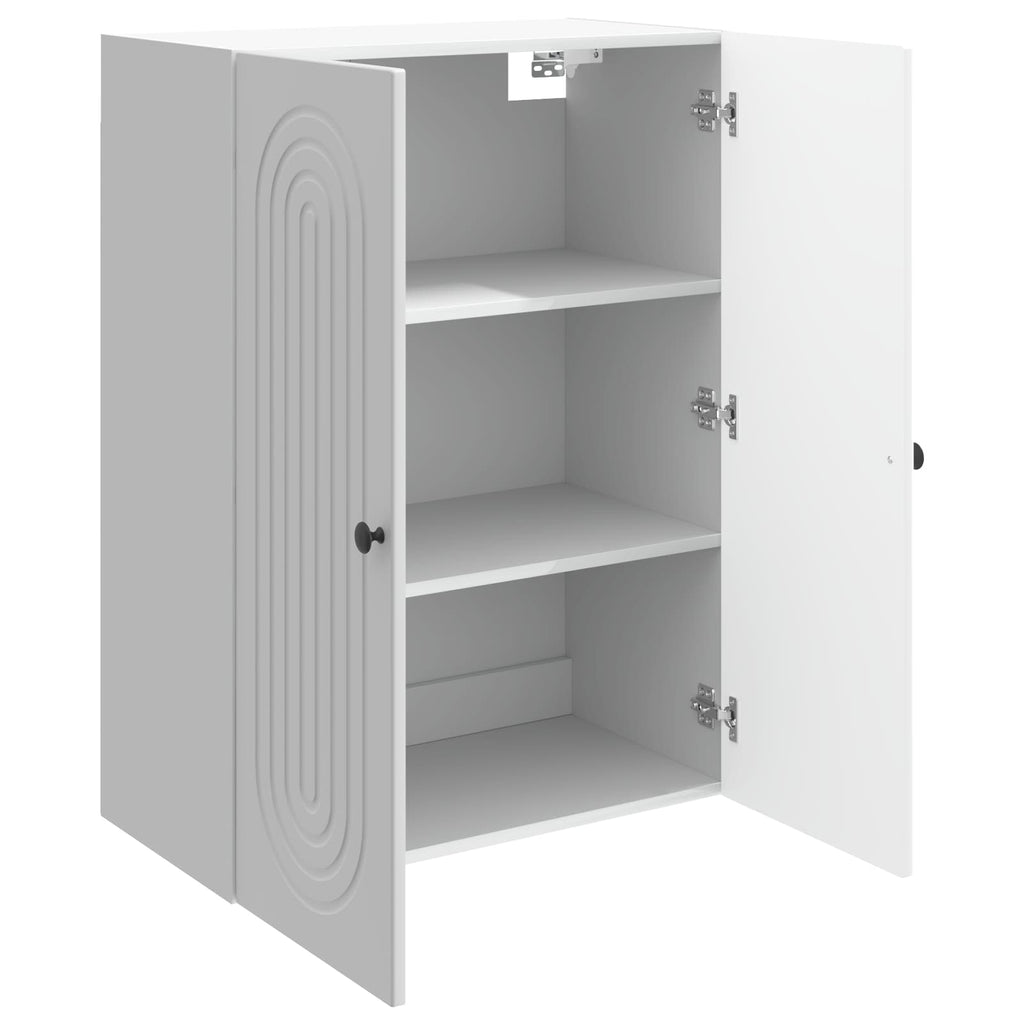 Wandschrank Hochglanz Weiß 66 x 34,5 x 90 cm Holzwerkstoff