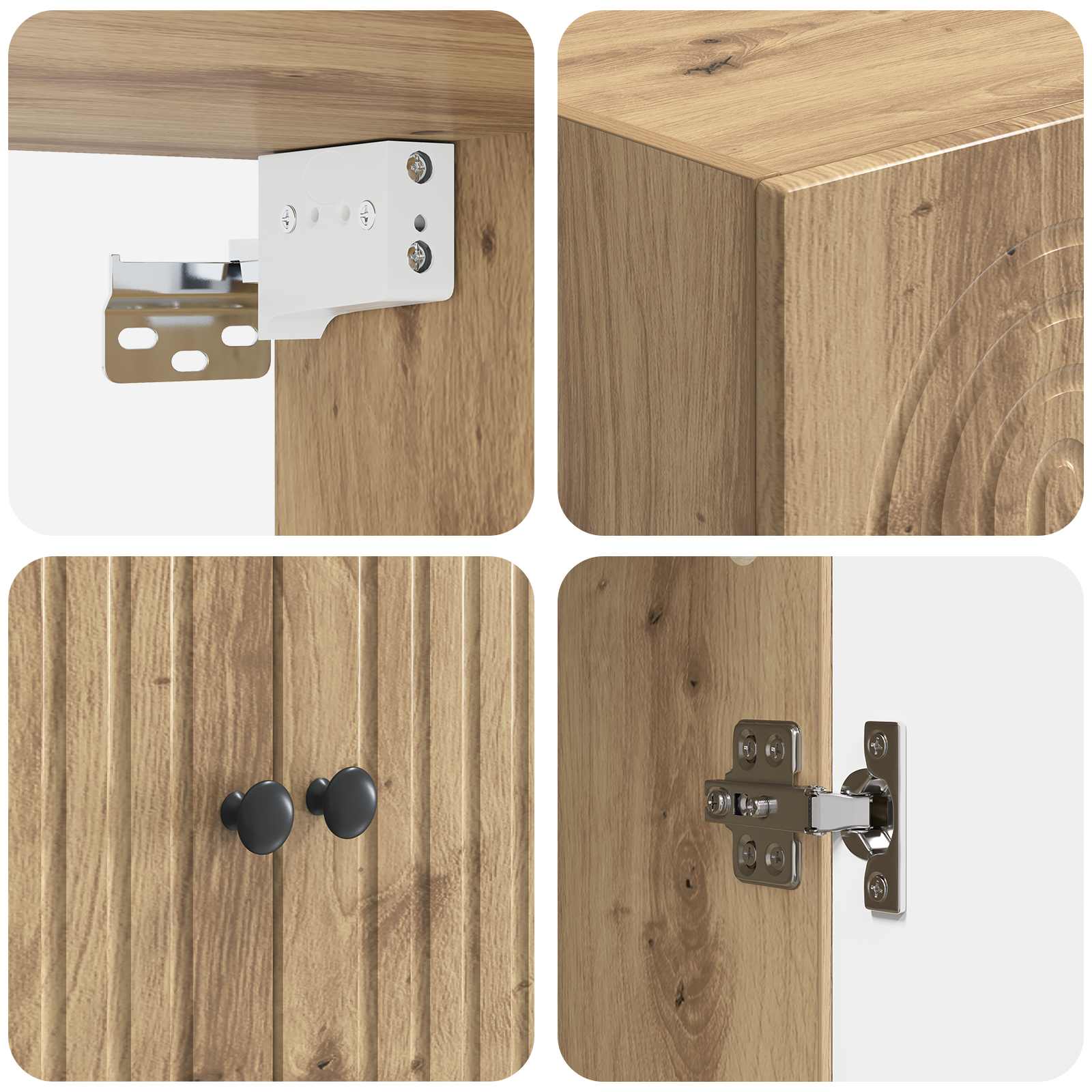 Wandschrank Artisan-Eiche 66 x 34,5 x 90 cm Holzwerkstoff