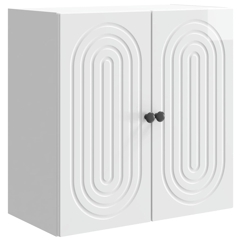 Wandschrank Hochglanz Weiß 59 x 31 x 60 cm Holzwerkstoff
