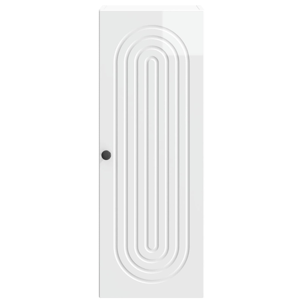 Wandschrank Hochglanz Weiß 33 x 34,5 x 90 cm Holzwerkstoff