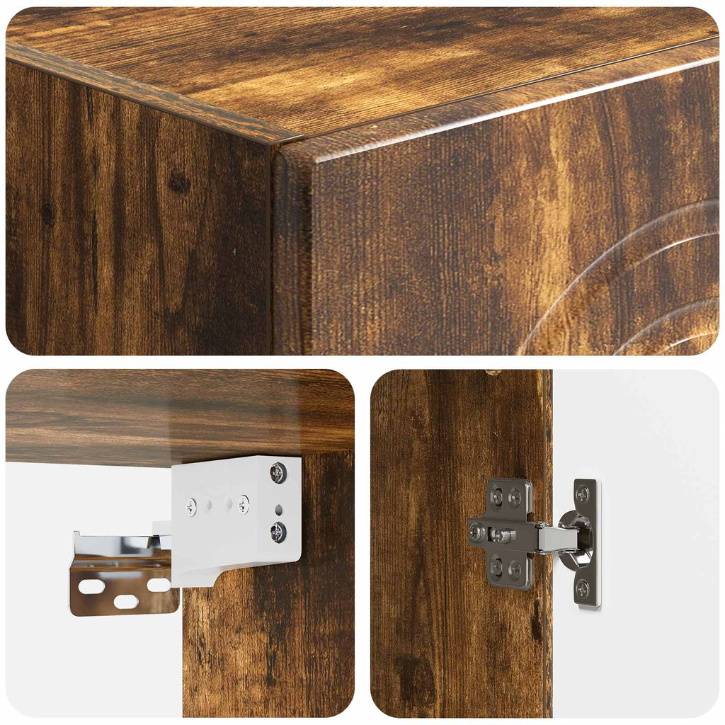 Wandschrank Geräucherte Eiche 33 x 34,5 x 90 cm Holzwerkstoff